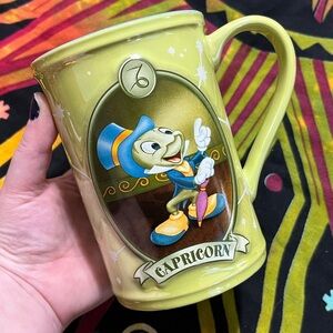 Disney Store Jiminy Cricket Capricorn Zodiac Green and Blue 5 1/4” Coffee Mug